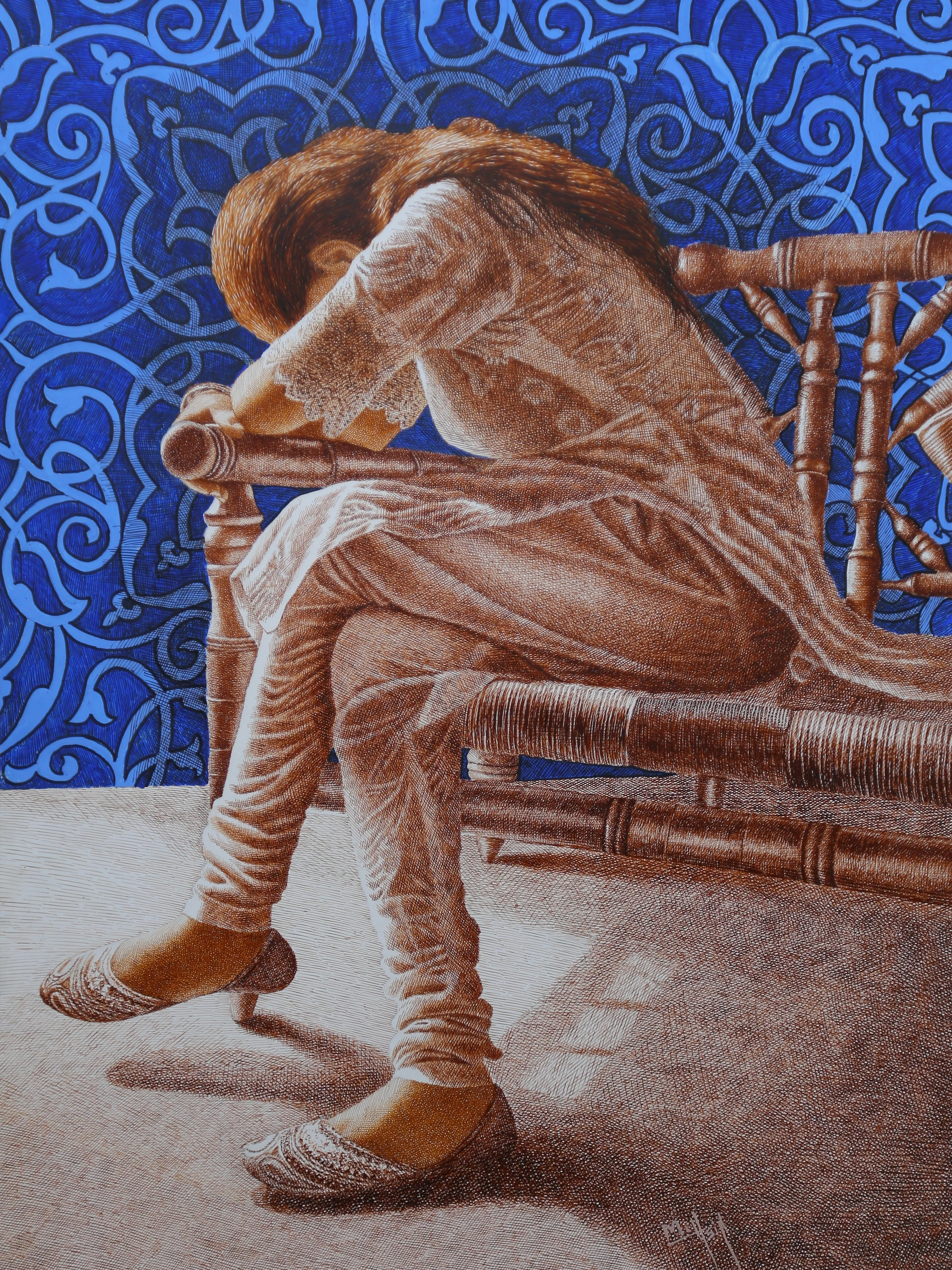 Master piece pen and ink artwork by Asif Ghayaz